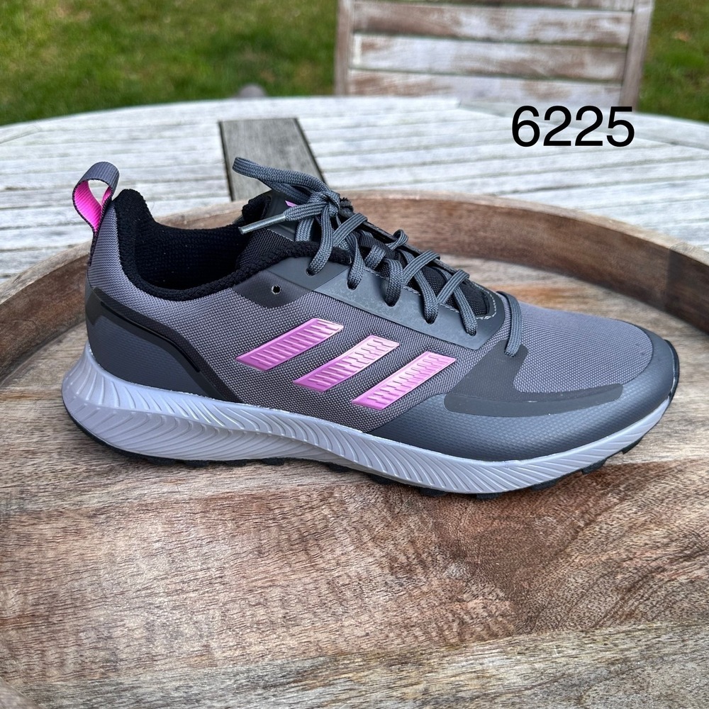 Adidas Runfalcon 2.0 TR Womens 9.5 Gray Pink Trail Shoes FZ3584